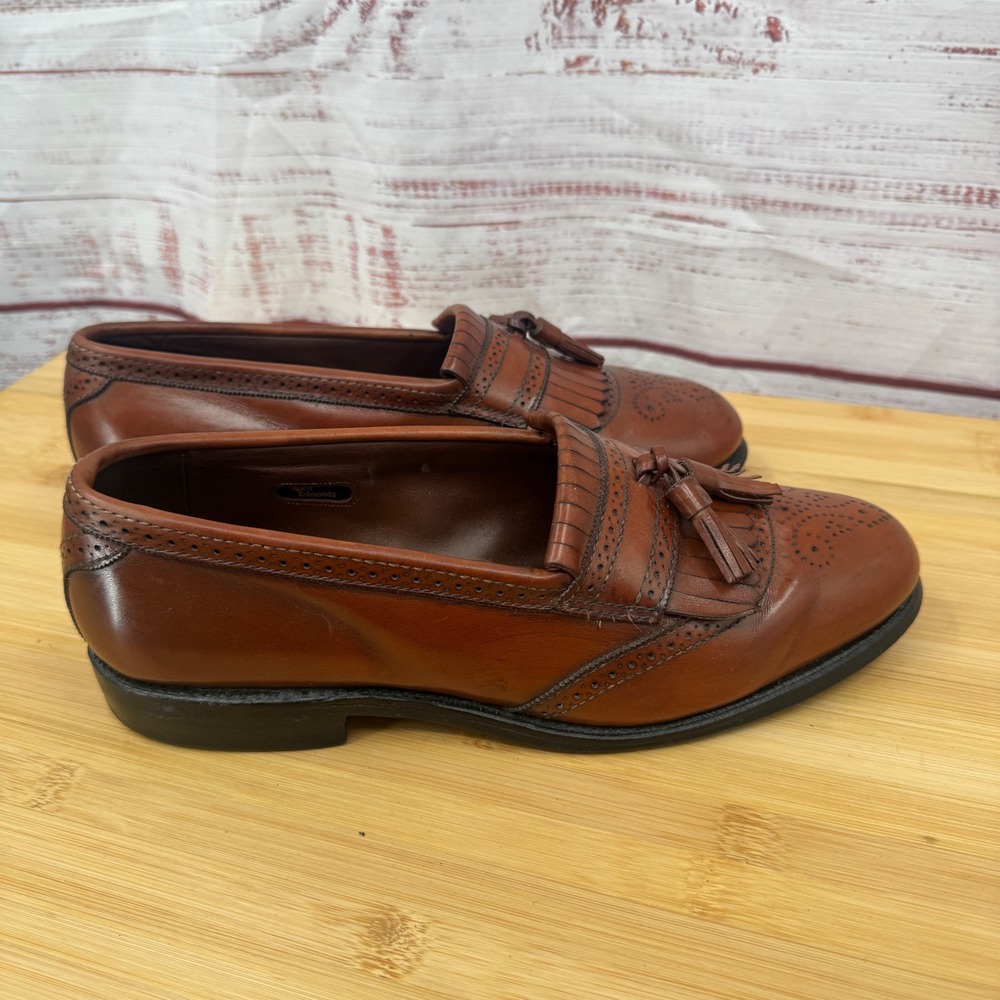 Allen Edmonds Bridgton Tassel Loafer Wingtip Leather‎ Mens Dress Shoes 8.5 Brown